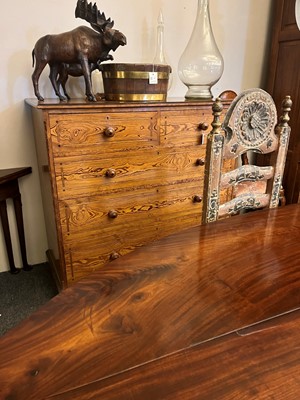 Lot 331 - A Victorian pitch pine chest of drawers