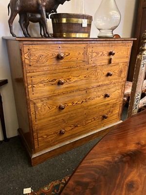 Lot 331 - A Victorian pitch pine chest of drawers