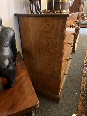 Lot 331 - A Victorian pitch pine chest of drawers