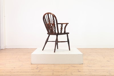 Lot 360 - A yew and elm Windsor chair