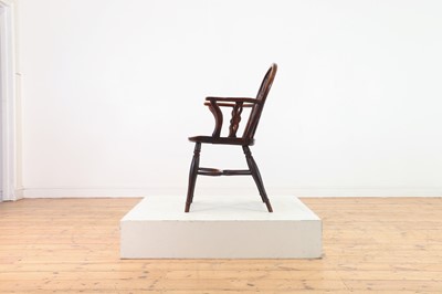 Lot 360 - A yew and elm Windsor chair