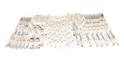 Lot 101 - A composed silver flatware service