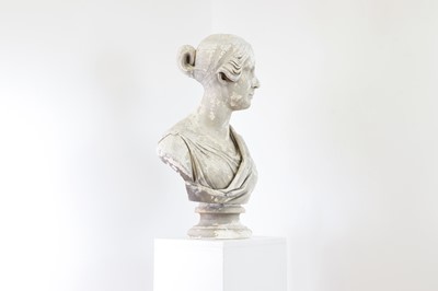 Lot 66 - A plaster bust of Mrs Alfred Shaw