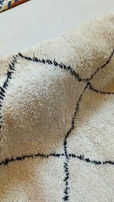 Lot 355 - A wool Berber or Beni Ourain rug