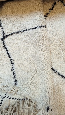 Lot 355 - A wool Berber or Beni Ourain rug
