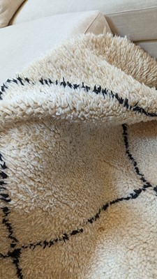 Lot 355 - A wool Berber or Beni Ourain rug