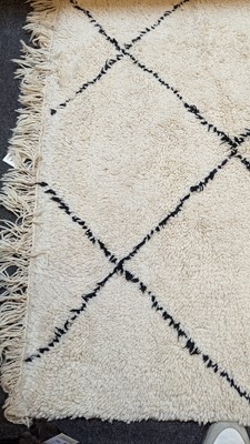 Lot 355 - A wool Berber or Beni Ourain rug