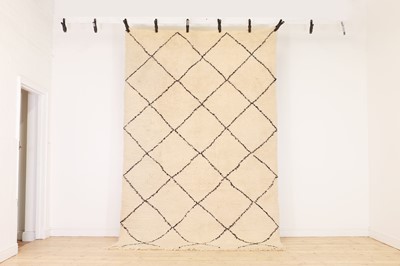 Lot 355 - A wool Berber or Beni Ourain rug
