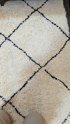 Lot 355 - A wool Berber or Beni Ourain rug