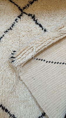 Lot 355 - A wool Berber or Beni Ourain rug