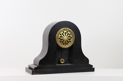 Lot 240 - An Ashford black marble mantel clock
