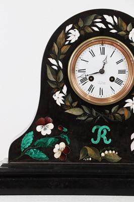 Lot 240 - An Ashford black marble mantel clock