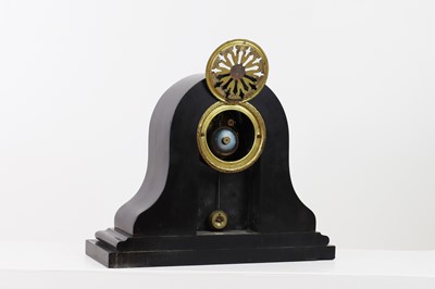 Lot 240 - An Ashford black marble mantel clock