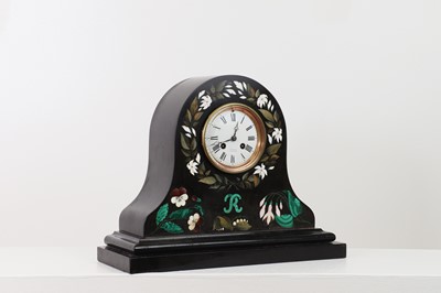 Lot 240 - An Ashford black marble mantel clock
