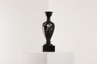 Lot 247 - An Ashford black marble pedestal vase
