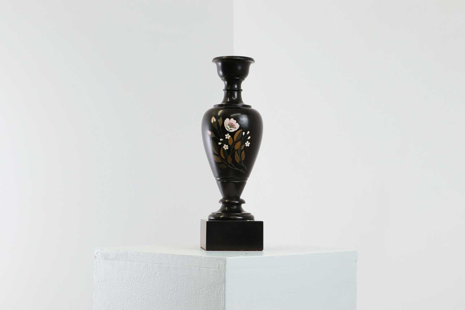 Lot 247 - An Ashford black marble pedestal vase