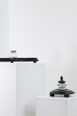 Lot 249 - An Ashford black marble deskstand