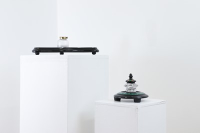 Lot 249 - An Ashford black marble deskstand