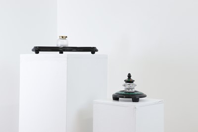 Lot 249 - An Ashford black marble deskstand