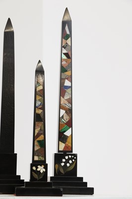 Lot 260 - Three Ashford black marble obelisks