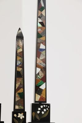 Lot 260 - Three Ashford black marble obelisks