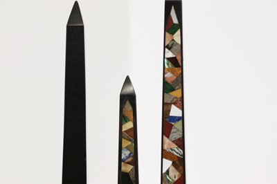 Lot 260 - Three Ashford black marble obelisks