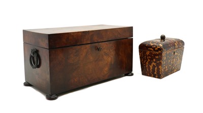 Lot 207 - A Regency tortoiseshell tea caddy