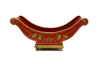 Lot 203 - A Regency lacquered cheese coaster