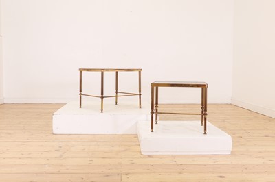 Lot 537 - Two brass nesting tables