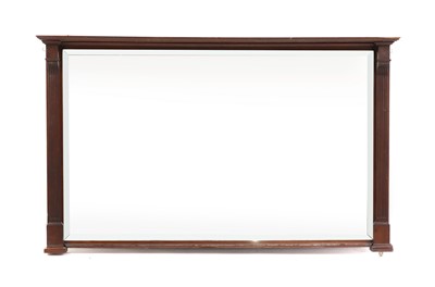 Lot 330 - An Edwardian mahogany overmantle mirror