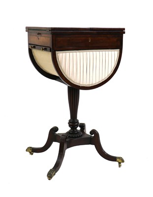 Lot 332 - A Regency sewing and card table
