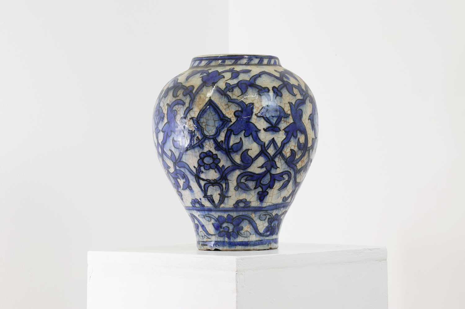 Lot 180 - A tin-glazed earthenware vase