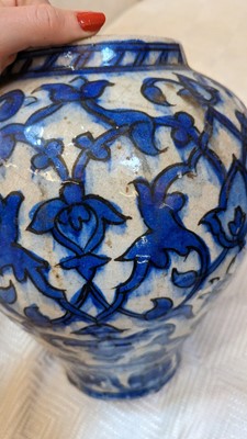 Lot 180 - A tin-glazed earthenware vase