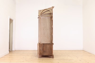 Lot 161 - A George II-style pine standing corner cupboard