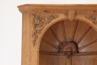 Lot 161 - A George II-style pine standing corner cupboard
