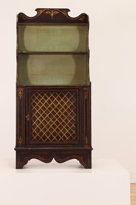 Lot 301 - A scumbled pine waterfall bookcase