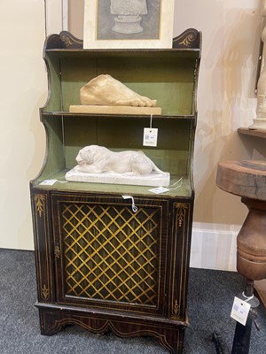 Lot 301 - A scumbled pine waterfall bookcase