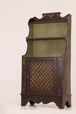 Lot 301 - A scumbled pine waterfall bookcase