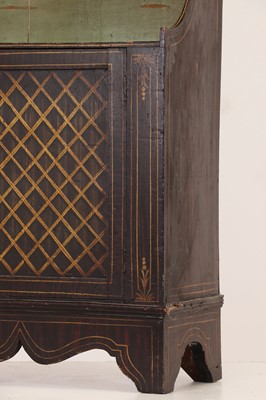 Lot 301 - A scumbled pine waterfall bookcase