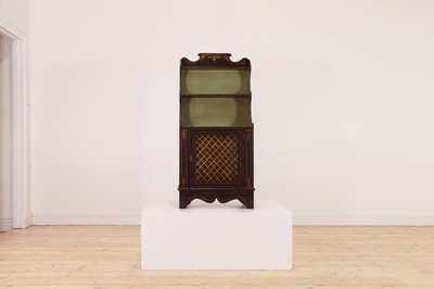 Lot 301 - A scumbled pine waterfall bookcase