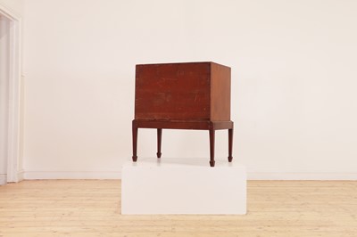 Lot 302 - A small George III mahogany chest on stand