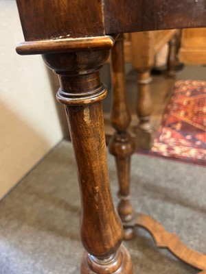 Lot 326 - A William and Mary-style walnut side table by Howard & Sons