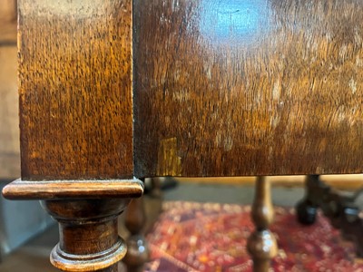 Lot 326 - A William and Mary-style walnut side table by Howard & Sons