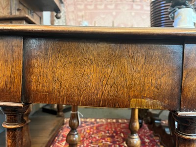 Lot 326 - A William and Mary-style walnut side table by Howard & Sons