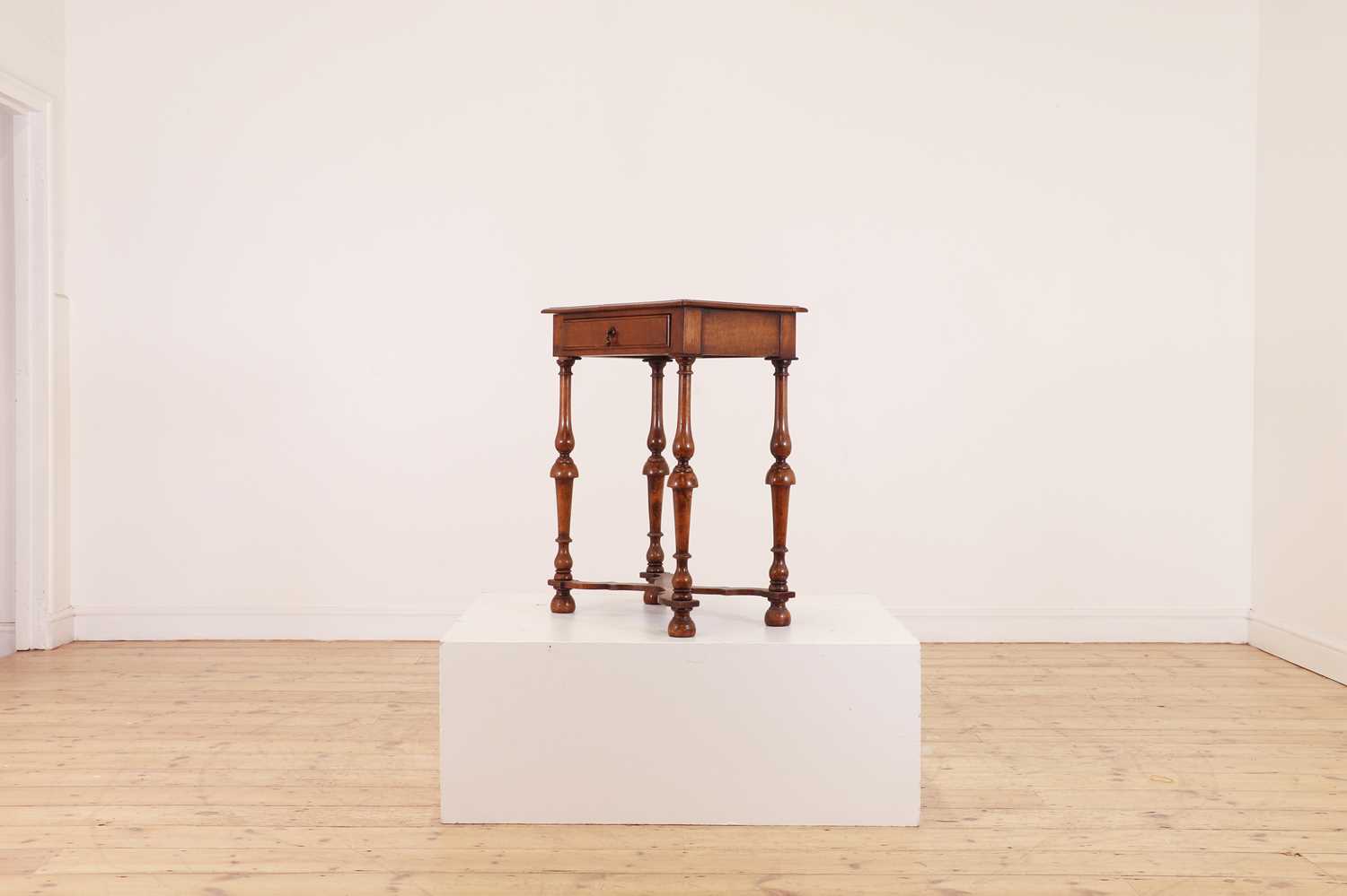 Lot 326 - A William and Mary-style walnut side table by Howard & Sons