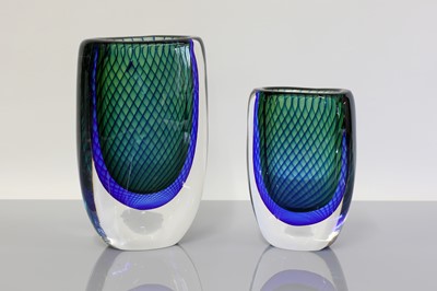 Lot 477A - Two Kosta Boda sommerso glass vases