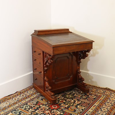 Lot 2 - A Victorian mahogany Davenport