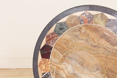 Lot 371 - A grand-tour-style bronze and marble occasional table