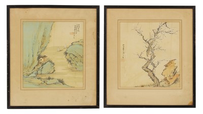 Lot 280 - Two Chinese gouache paintings