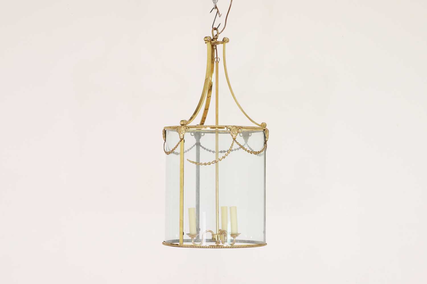 Lot 644 - A brass lantern